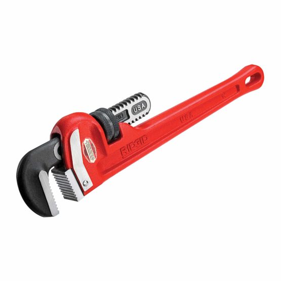 RIDGID 31020 14-inch Heavy-Duty Straight Pipe Wrench, 14-inch Plumbing Wrench