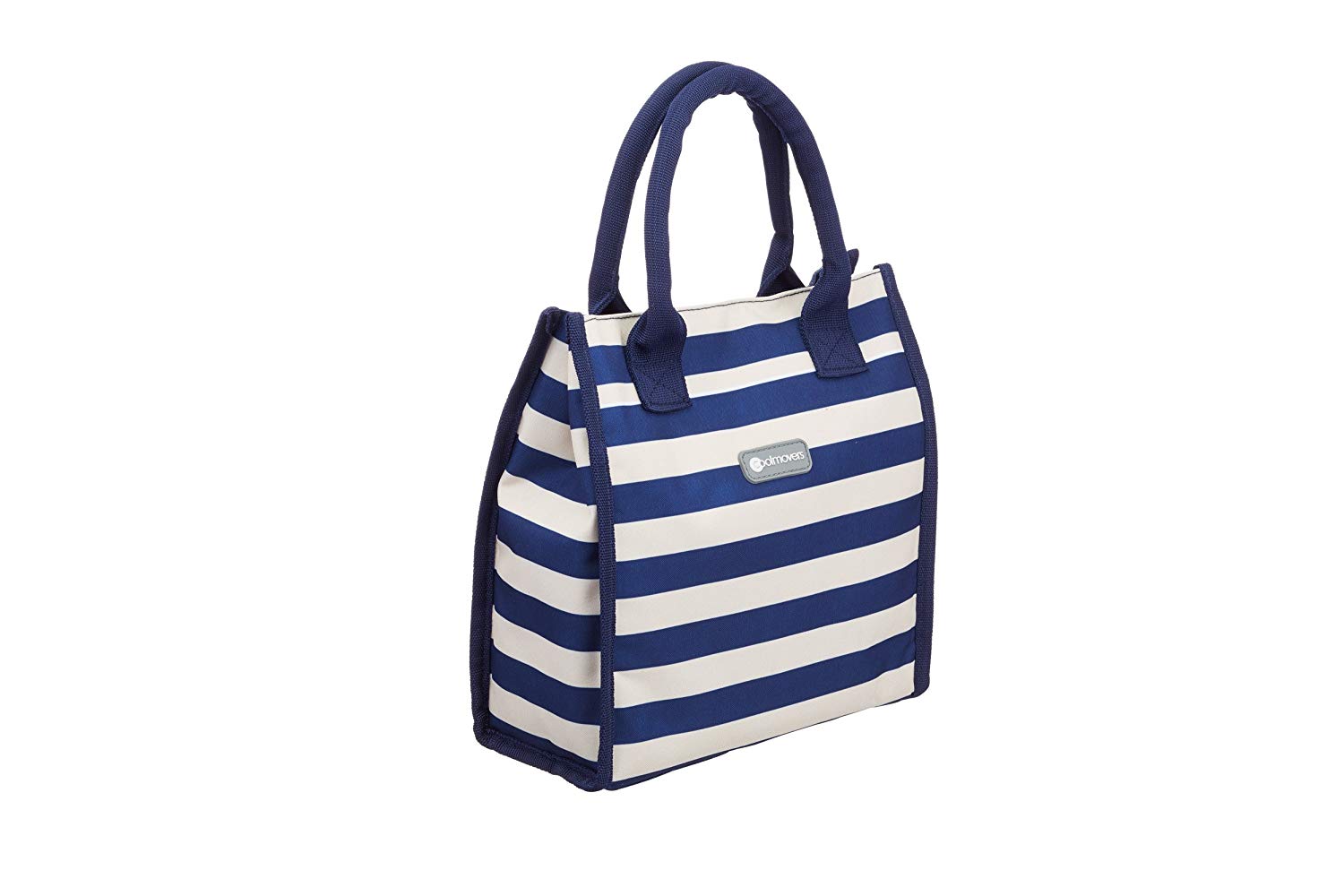 KitchenCraft Tote Cool Bag, 4 Litres (Small) - Cream/Blue Stripes
