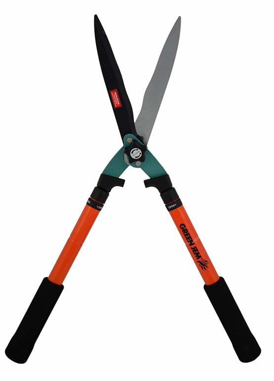 Green Jem Telescopic Hedge Shears Cutters Gardening Tool with Non-Stick Blades - Orange - Image 3