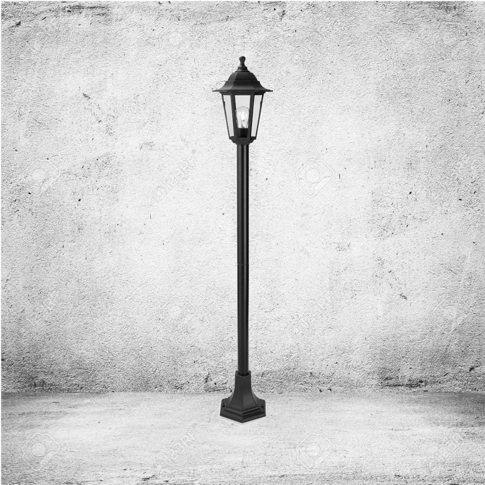 Firstlight 1 x E27 60 Watt IP44 Malmo Lantern Post, Black Resin - Image 2