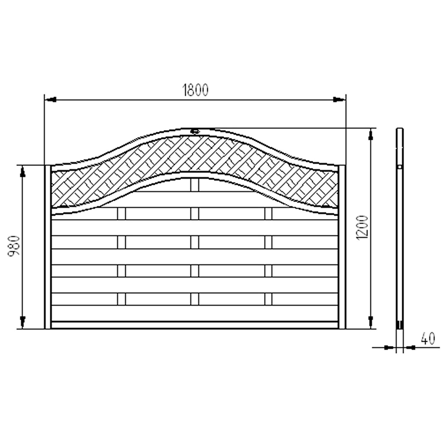 Forest Garden Europa Prague Screen 1.2M High (3'11x5'11) - Pack of 4 - Image 4