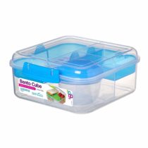 Sistema Bento Box TO GO | Lunch Box with Yoghurt/Fruit Pot | 1.25 L | Blue | 1 Count