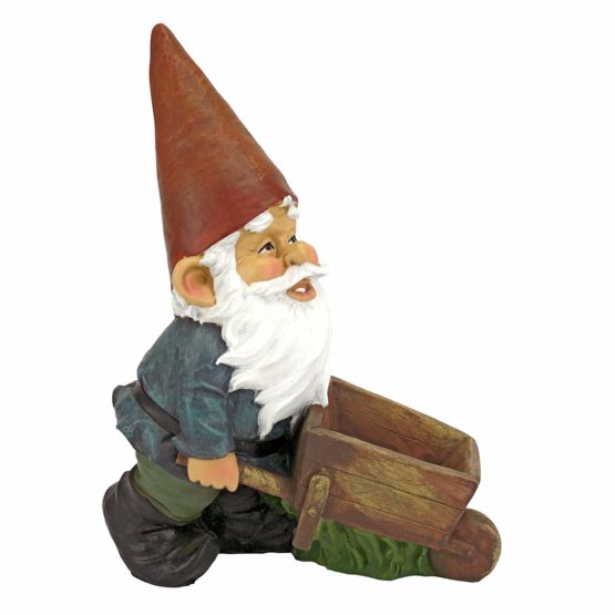 Design Toscano Wheelbarrow Willie Garden Gnome Statue Bird Feeder, 30 cm, Polyresin, Full Color - Image 2