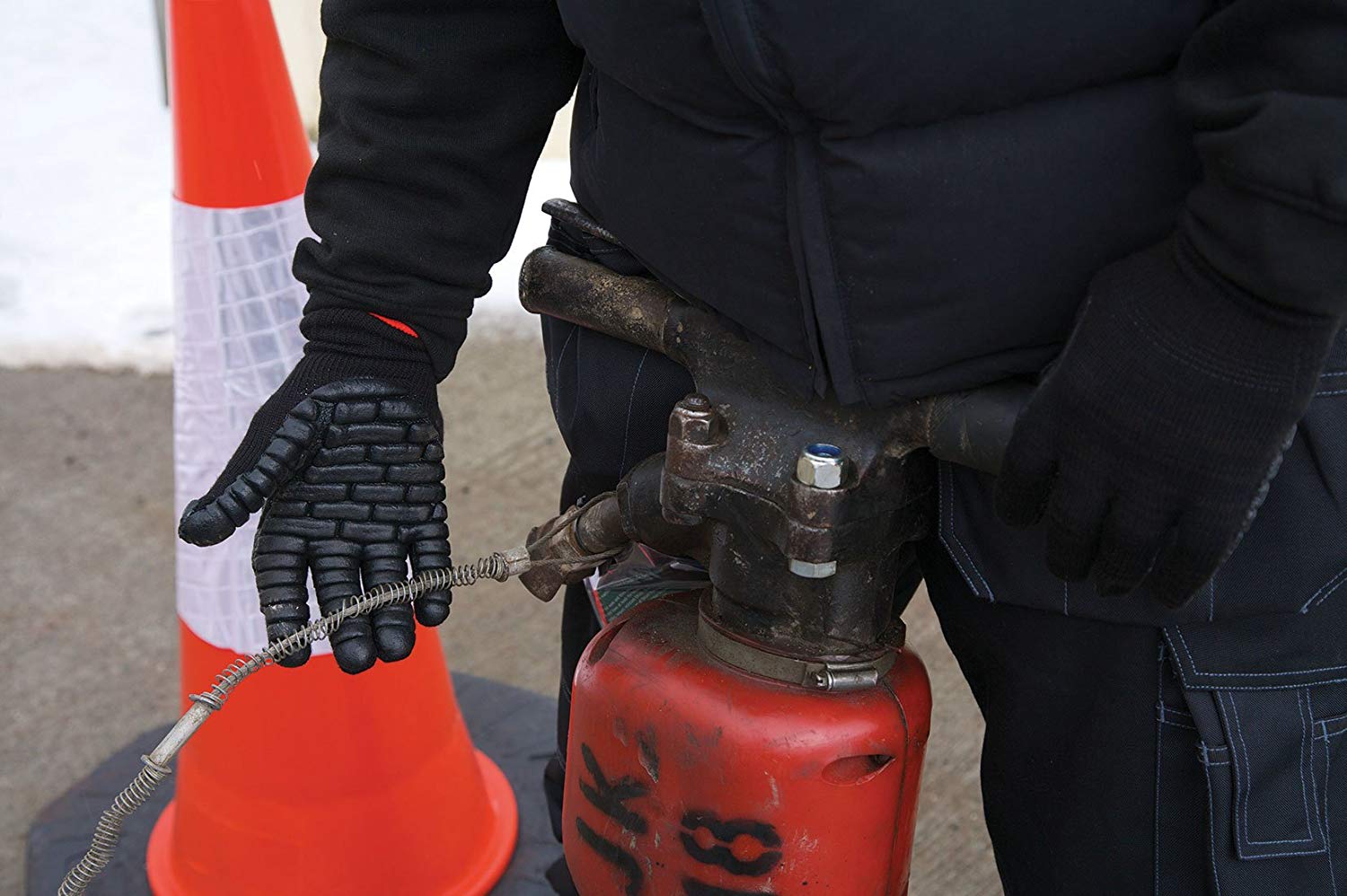 Portwest A790 Work Gloves Specialist Anti Vibration Glove Black, Medium - Image 4