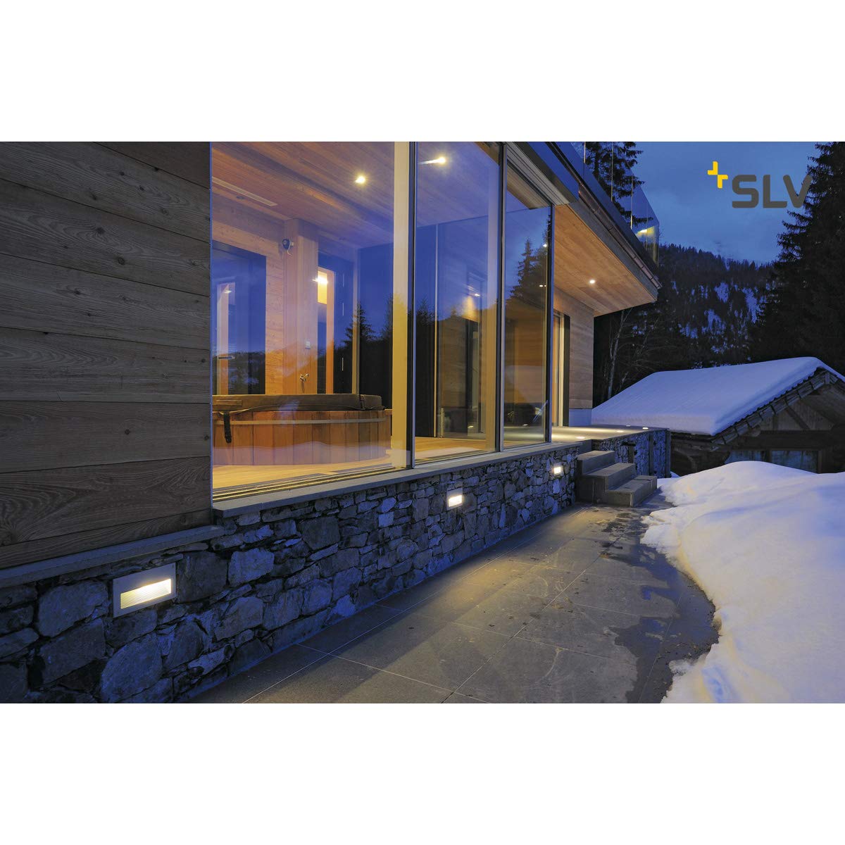 SLV recessed Wall Light Brick DOWNUNDER/Illumination for Walls, Paths, entrances, Built-in Outdoor Light, Garden lamp / IP54 3000K 1.4W 30lm Grey - Image 2