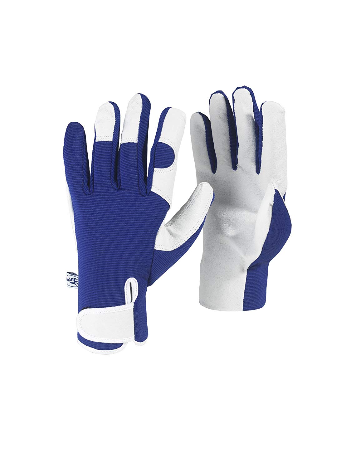 Spear and Jackson MLGLOVESKEW Kew Gardens Collection Mens Leather Palm Gardening Gloves - Large - Blue