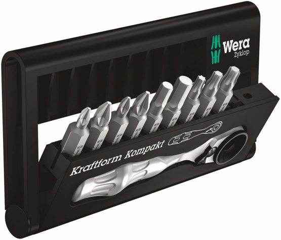 Wera 05073645001 Ratchet Set Kraftform Kompakt Zyklop Mini 1, Silver - Image 3