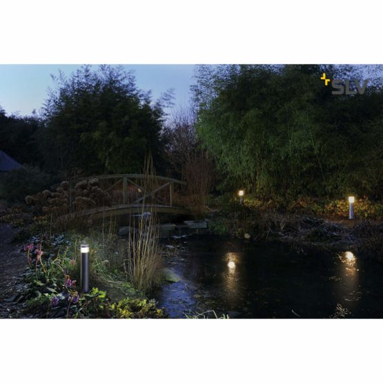 SLV 230066 VAP SLIM 60 standard lamp, satin stainless steel, E27, max. 20W, Steel, silver-grey, - Image 2