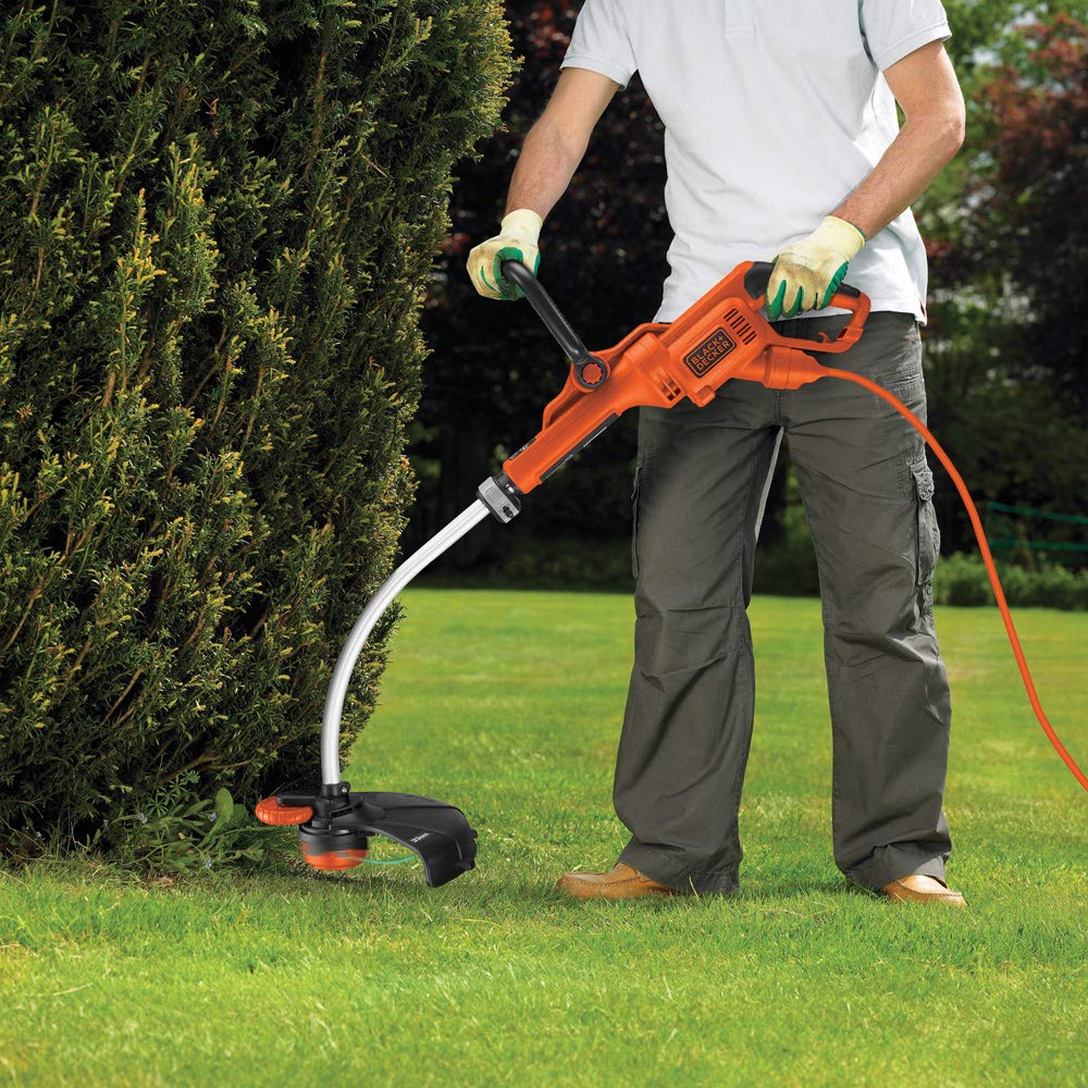 BLACK+DECKER Electric Strimmer Grass Trimmer 900 W 35 cm with Wheel Edge Guide and Adjustable Second Handle GL9035-GB - Image 2