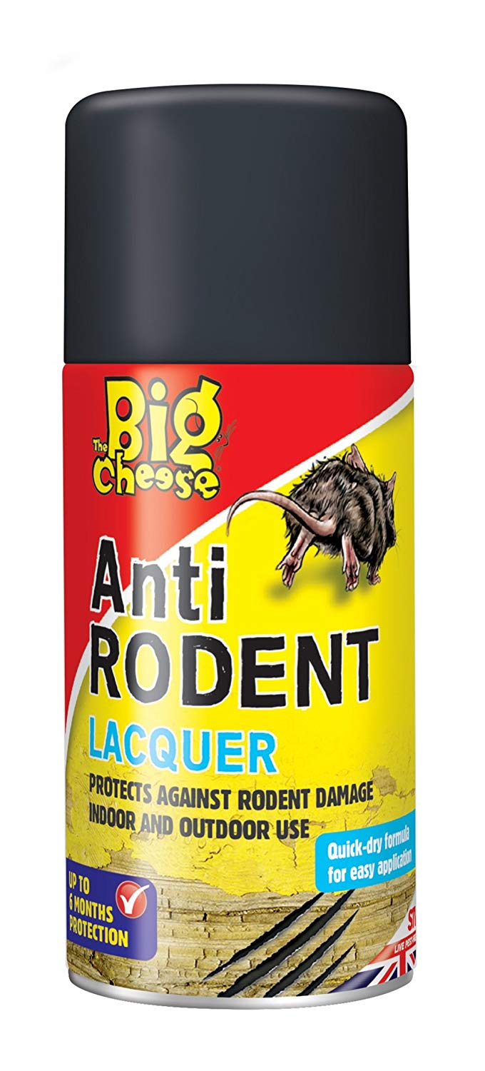 The Big Cheese STV403 Anti Rodent 300 ml Lacquer (Surface Treatment, Deters Rats and Mice, Poison-Free, 6 Months Protection), Multi-colour
