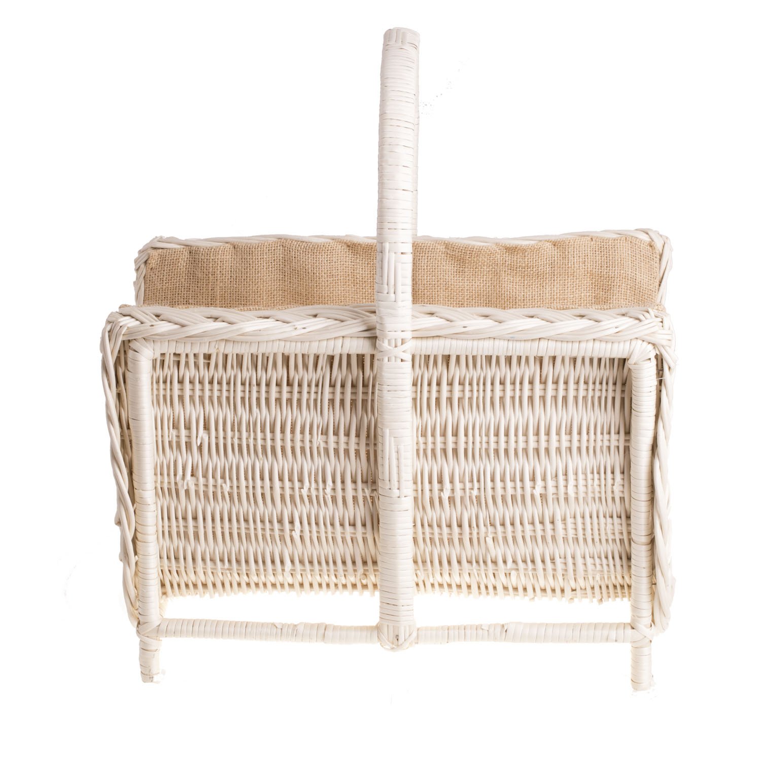 e-wicker24 Alles aus Weide Solid Willow Fireplace Basket, Natural-Coloured Wicker Fireplace Basket (Cream with Jute) - Image 3