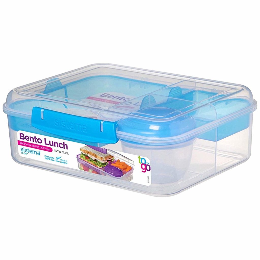 Sistema Bento Lunch Box to Go with Fruit/Yogurt Pot, 1.65 L – Assorted ...