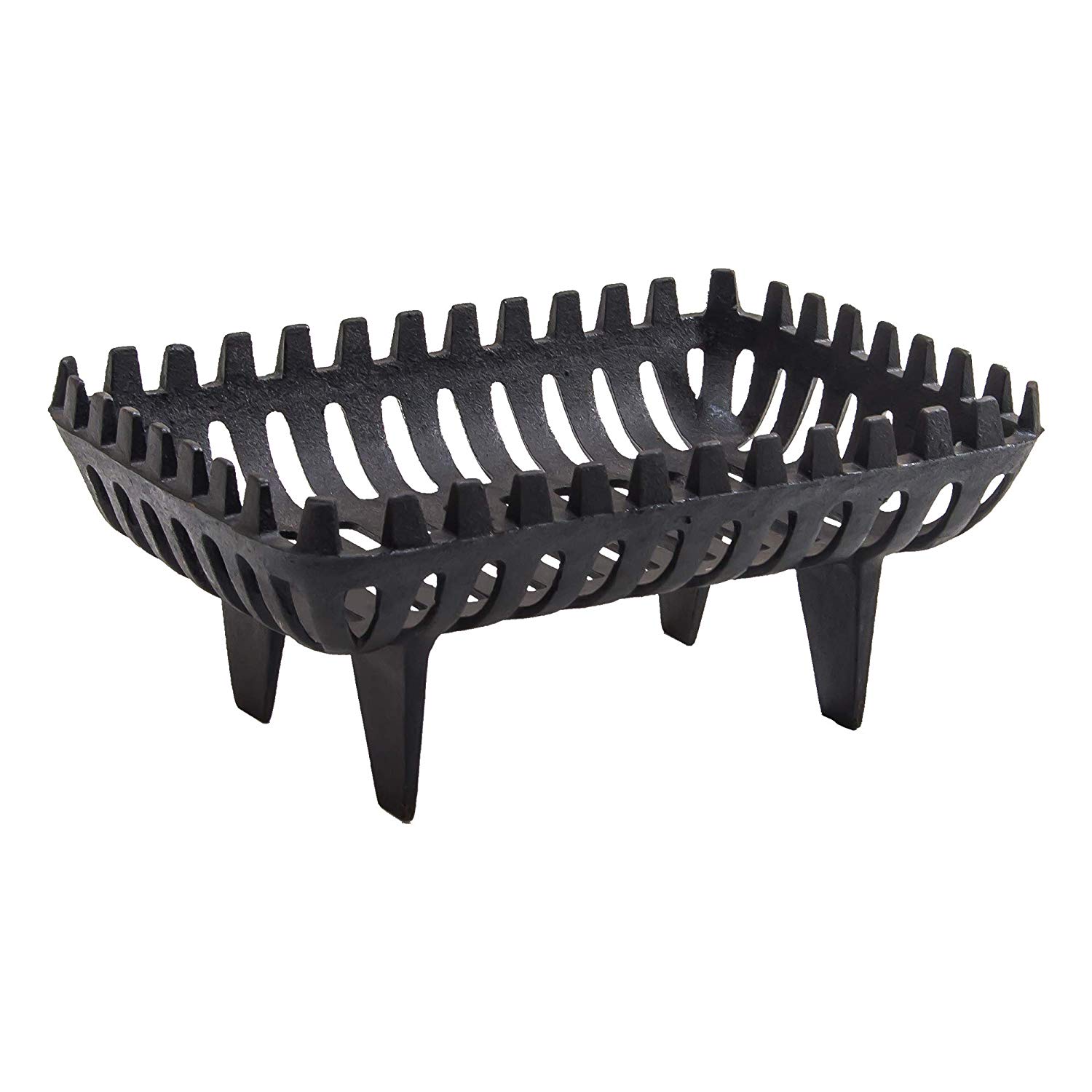 Fire Vida Cast Iron Log Basket, Small 16", Black