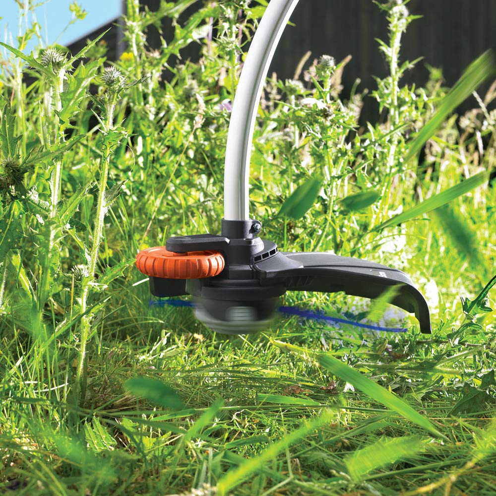 BLACK+DECKER Electric Strimmer Grass Trimmer 900 W 35 cm with Wheel Edge Guide and Adjustable Second Handle GL9035-GB - Image 4