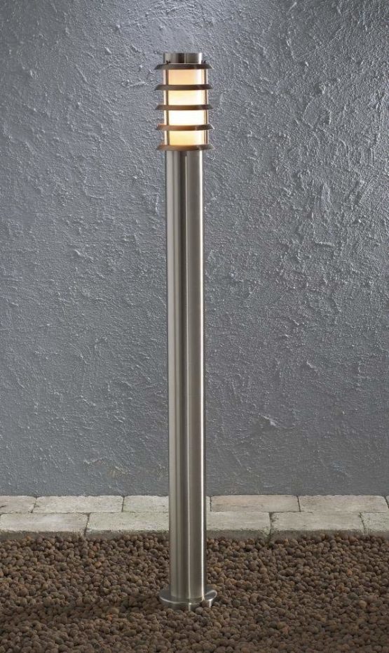 Konstsmide 7562-000 Trento Pathway Outdoor 1 x 11 W E27 Max Wall Lamp/Frosted-Opal Lens IP44 / Outside Light Stainless Steel, Silver - Image 2