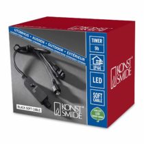 Konstsmide Light Set Outdoor Add-On Timer 9 Hours Operations Use with 24 V Static Light Set, 400 LEDs - Black