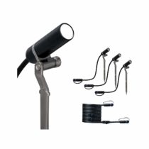 Paulmann 94156 Outdoor Plug & Shine Spotlight Plantini ext. Set 3000K 3x2.5W 24V 40° Anthracite alu, Aluminium, Integriert, 7.5 W