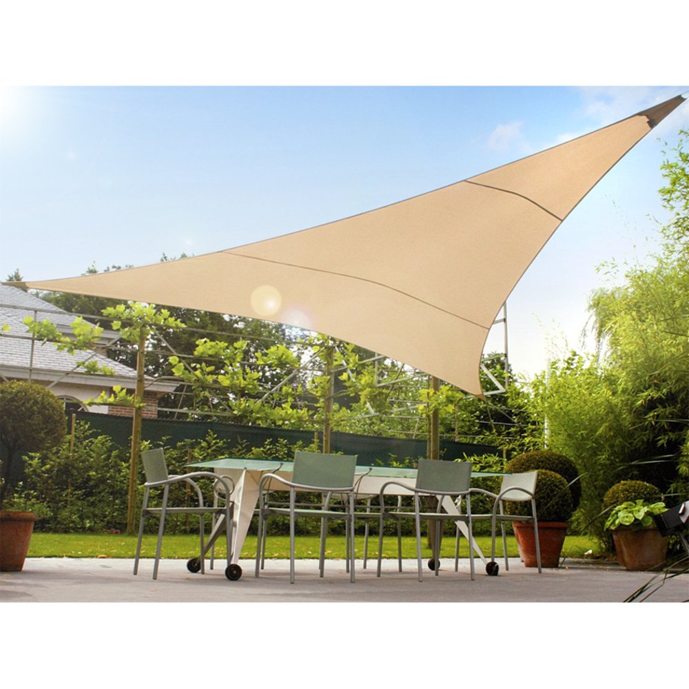 GreenBlue GB Triangle Rectangle Shade Sail Sun UV Protection Garden Canopy Patio Waterproof (Triangle 5m) - Image 3
