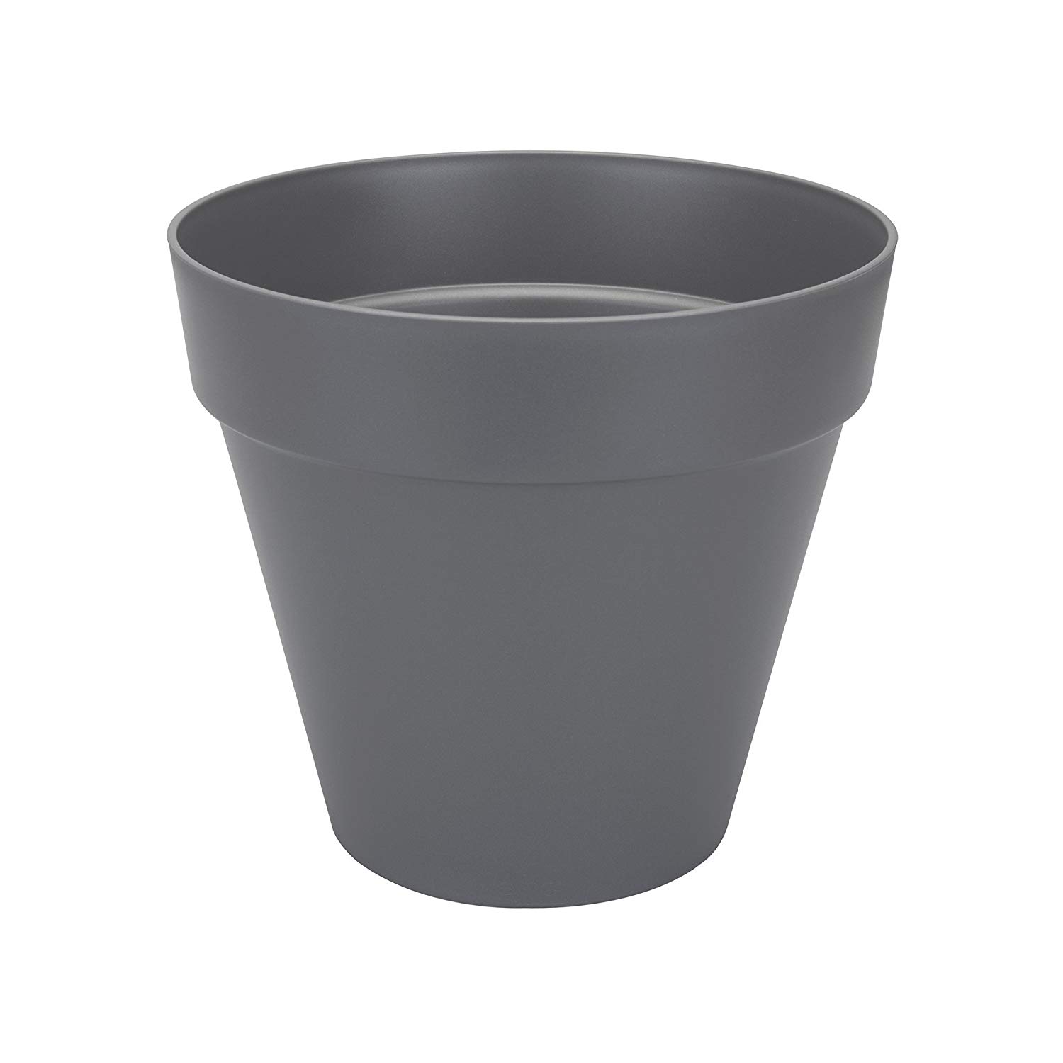elho Loft Urban Round 50 - Large Plant Pot Outdoor - 100% Recycled Plastic - Ø 48.5 x H 44.5 cm - Black/Anthracite