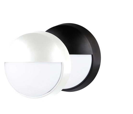 Luceco Eco Round Eyelid Bulkhead LED Lighting, Black and White Bezel, 21.5 cm, 10 Watts - Image 3