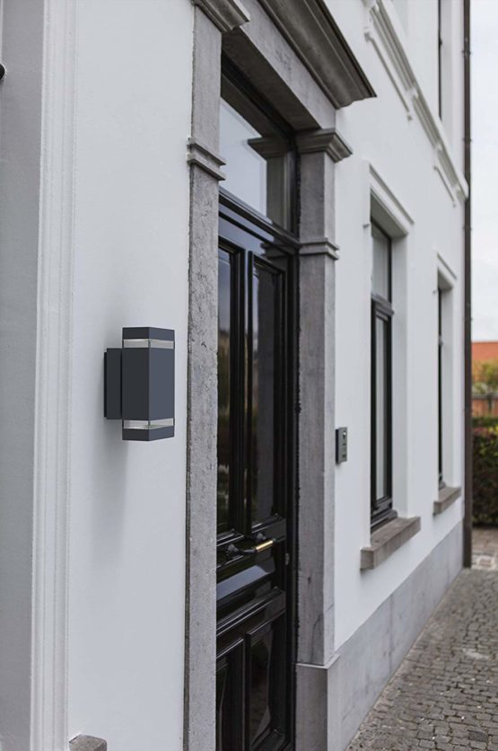 Eco Light Modern LED Focus 3 W 300 LM 2-Tier IP44 Outdoor Wall Light Anthracite 6050 Size LED - Image 3