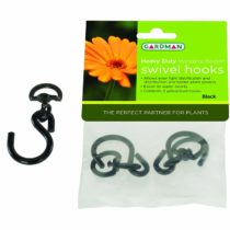 Gardman 01101 Hanging Basket Heavy Duty Swivel Hooks, Black, 11.5 x 1.5 x 20 cm