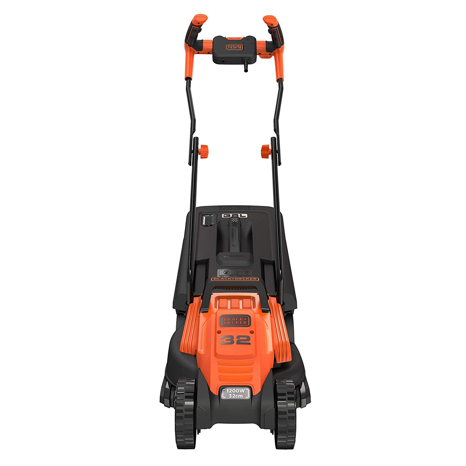 BLACK + DECKER BEMW451BH-GB Lawn Mower with Bike Handle, 1200 W, 240 V, Black, 32 cm - Image 2