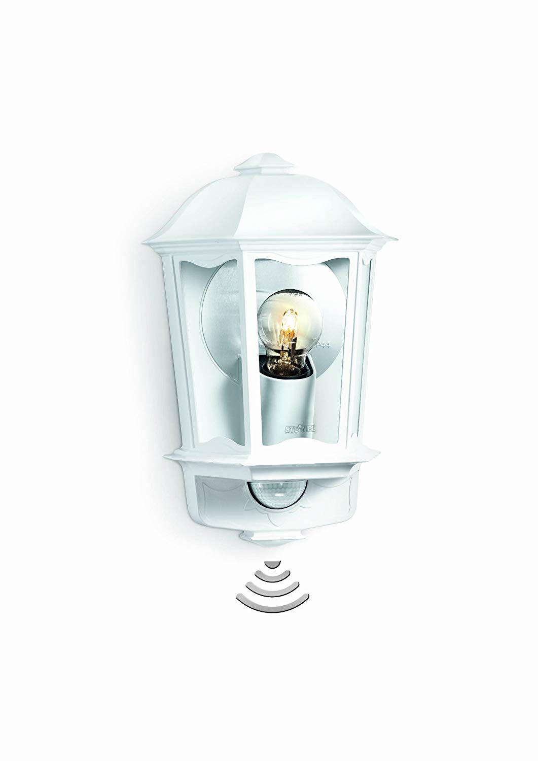 Steinel Outdoor Light L 190 S White, Max. 100 W, Wall Light, 180° Motion Sensor, 12 m Range, Soft Light Start, Aluminium - Image 2
