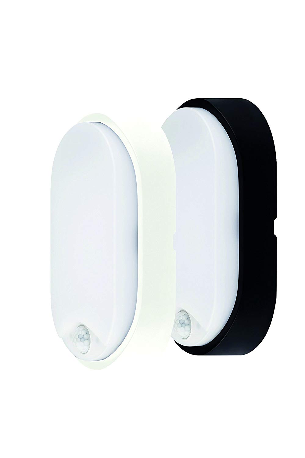 Luceco Eco Outdoor LED Bulkhead Light with PIR Motion Sensor, Decorative Exterior Lighting, Oval, Black, IP54, 10W, 700lm, 4000K, EBEO10P40 - Image 2