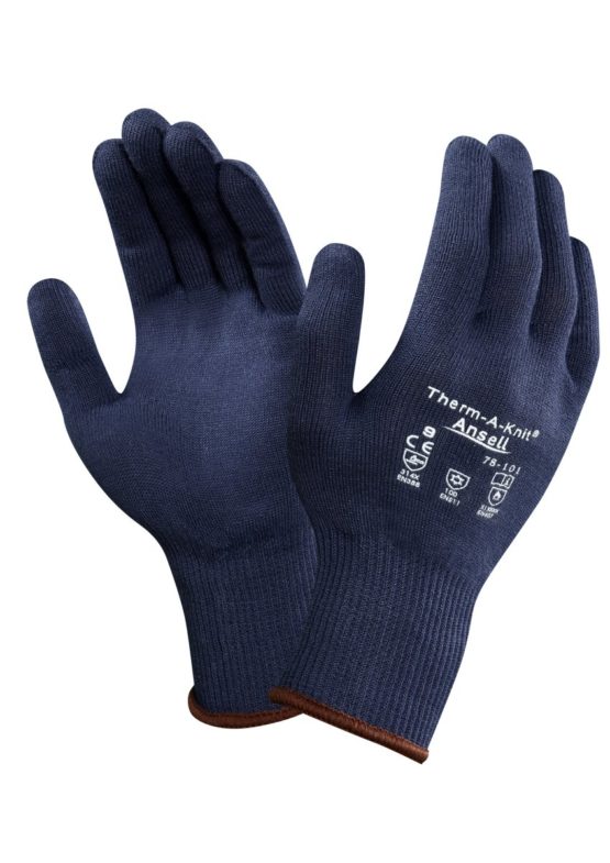 Ansell Therm-A-Knit 78-101 Special purpose gloves, mechanical protection, Blue, Size 9 (Pack of 12 pairs)