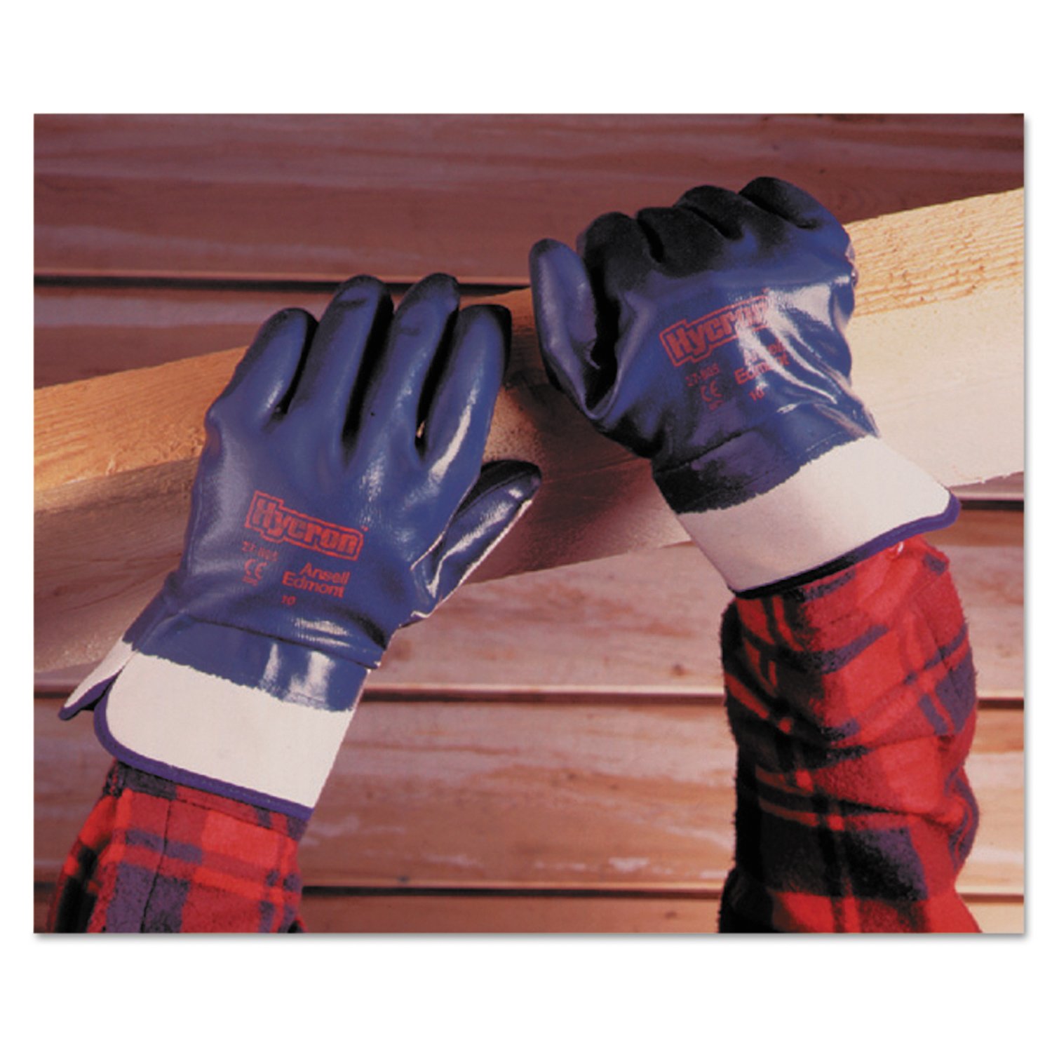 Ansell ActivArmr 27-805 Heavy Duty Work Gloves, Abrasion and Cut Resistant Nitrile Coating, Waterproof and Oil Repellent - Image 2