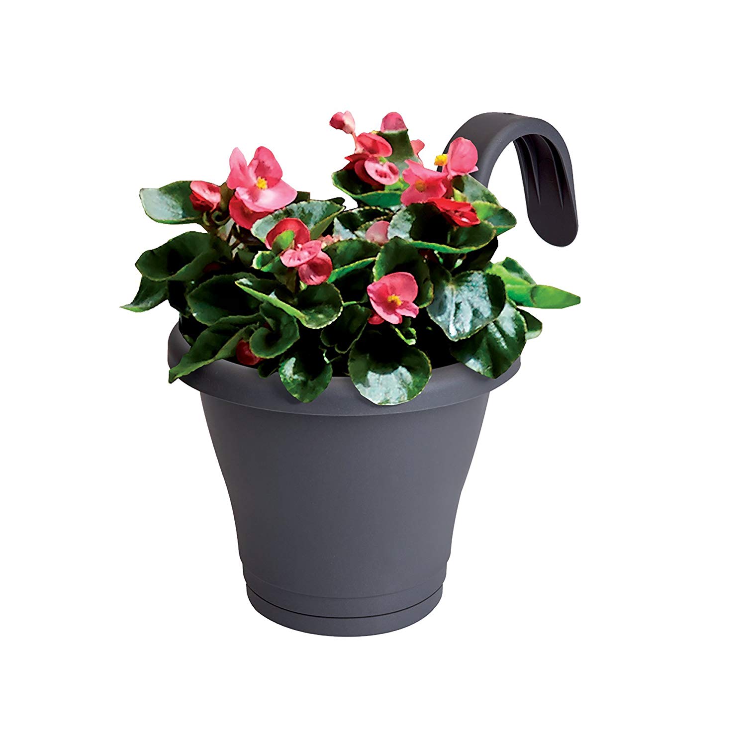 Elho Corsica Easy Hanger Single - Planter - Anthracite - Outdoor & Balcony - L 19.4 x W 27.1 x H 25.9 cm - Image 2