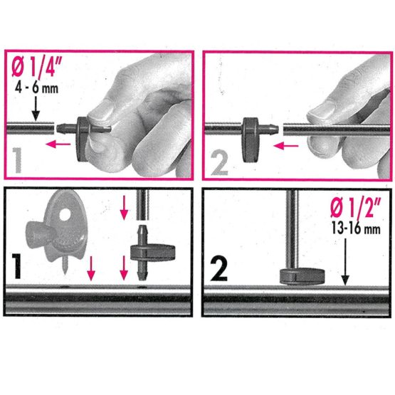 Claber 91155 1/4" 2-Way Coupling - Image 2