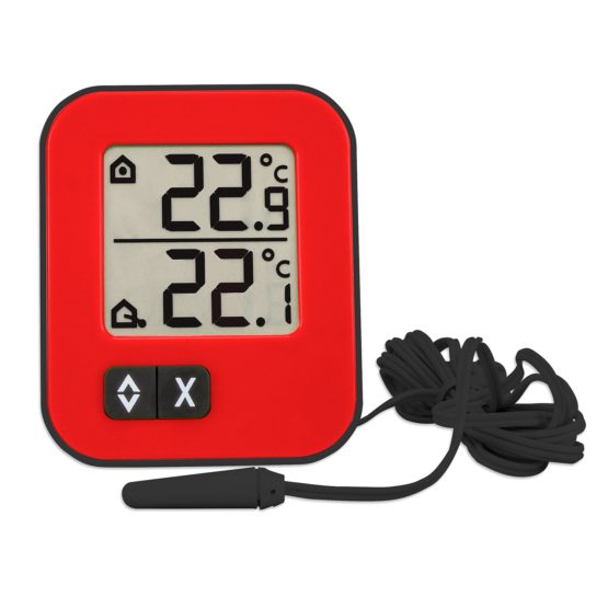 TFA 30.1043.05 Moxx Digital Indoor/Outdoor Thermometer - Red/Black - Image 2