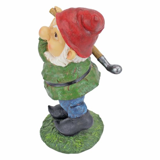 Design Toscano QM2458200 Bigey Burt Funny Golfing Garden Gnome Statue, 30 cm, Polyresin, Full Color - Image 3