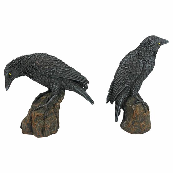 Design Toscano CL6170 Mystic Night Raven Gothic Statues, 15 cm, Set of Two, Polyresin, Full Colour - Image 4