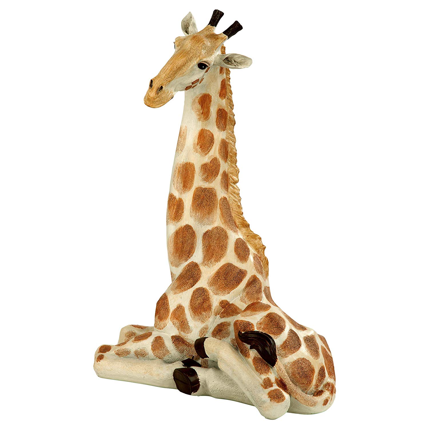 Design Toscano EU1015 Zari the Resting Giraffe African Decor Garden Statue, 51 cm, Polyresin, Full Color, Full Colour - Image 2