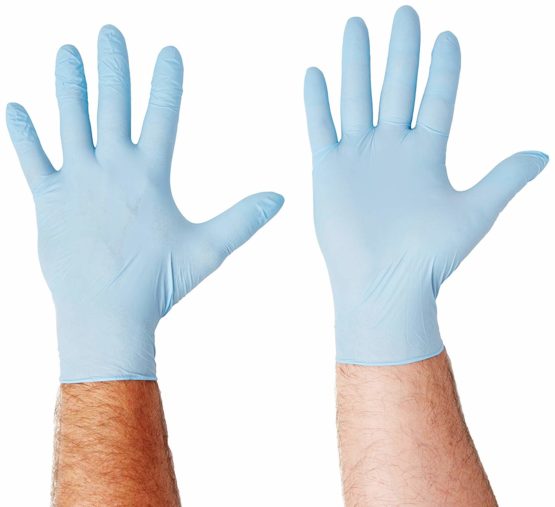 Polyco Healthine HandSafe GN83 Examination Glove, Nitrile, Large/9, Blue (Pack of 100)