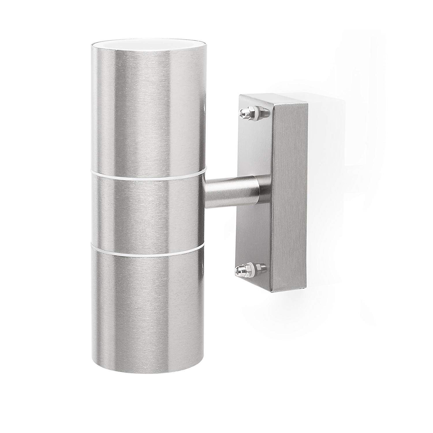 Smartwares Outdoor Wall Light, Shines Up and Down, Stainless Steel, GU10 Bulb Fittings, IP44 Protection Rating - Image 3