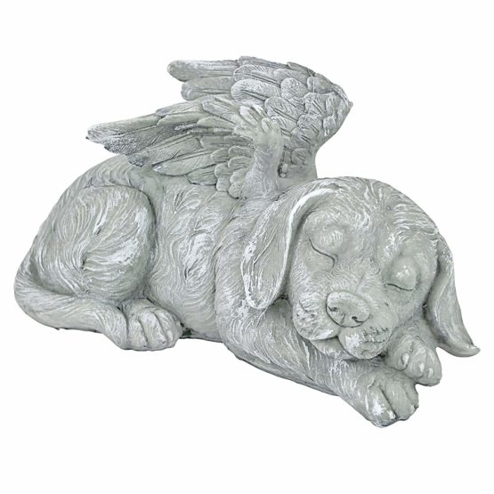 Design Toscano QL6079 Dog Angel Pet Memorial Grave Marker Tribute Statue, 25.5 cm, Polyresin, Stone Finish - Image 2