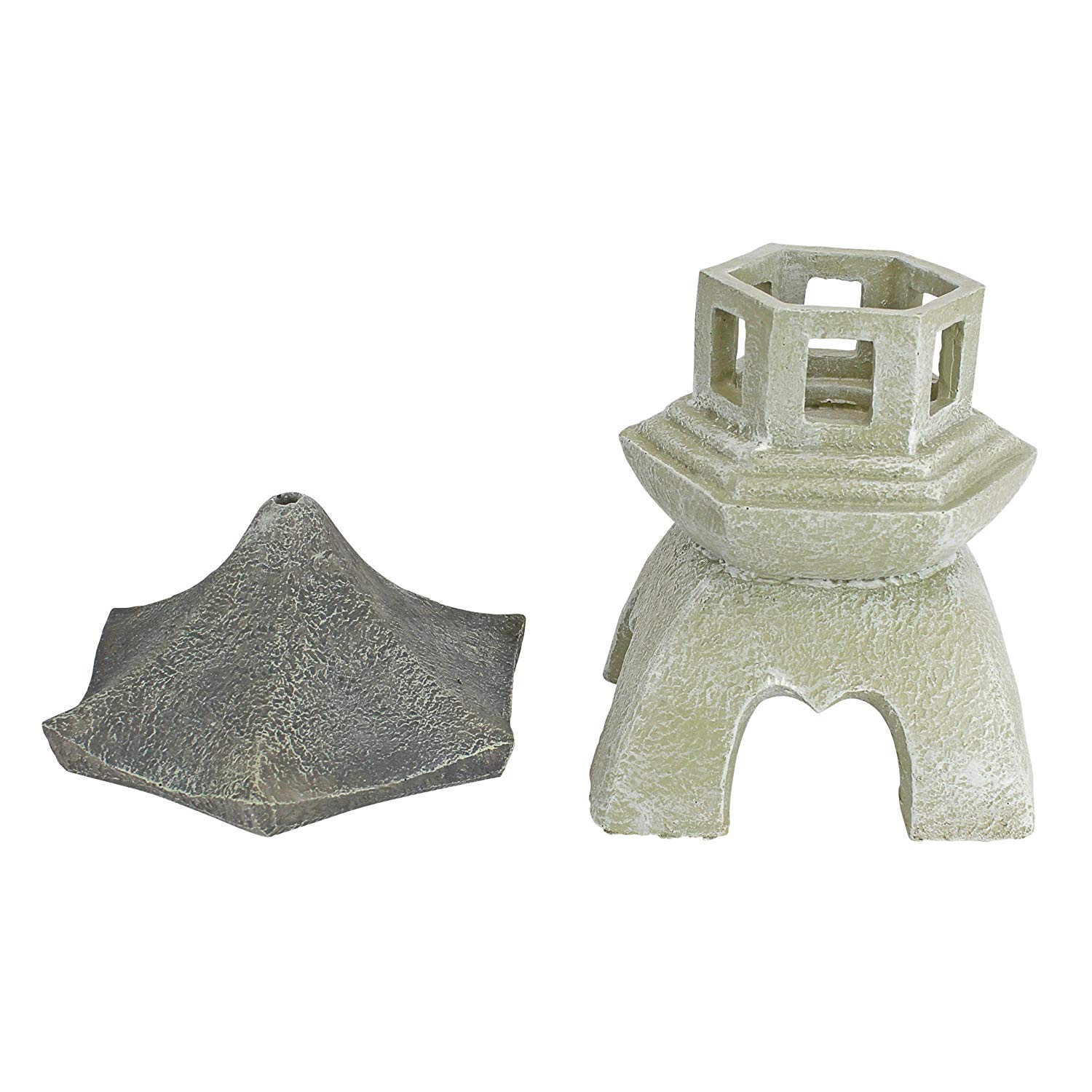 Design Toscano NG29869 Asian Decor Pagoda Lantern Outdoor Statue, Medium 25.5 cm, Polyresin, Two Tone Stone, White - Image 3