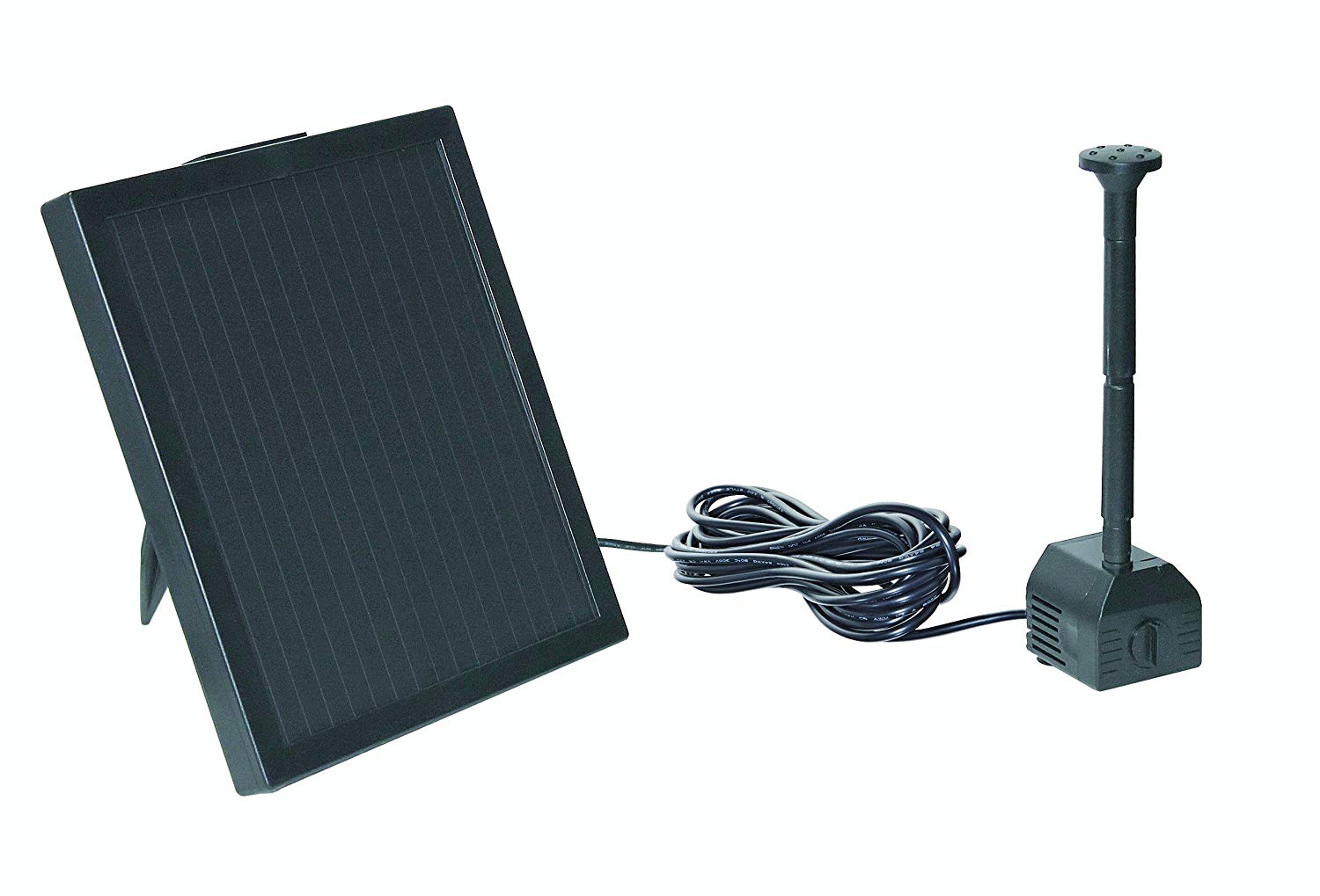 Pontec PondoSolar 150 Control - Solar Powered Water Feature Pump With 4 Nozzle Heads and 5 Metre Power Cable