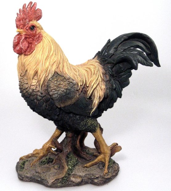 Vivid Arts Real Life Cockerel - Bronze / Brown Feathers