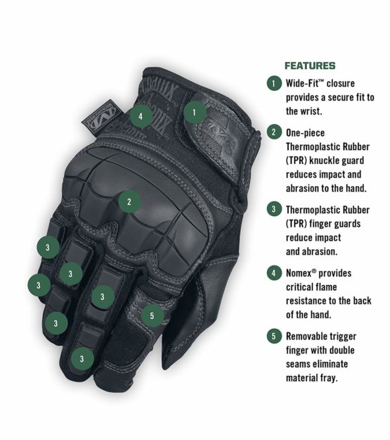 Mechanix Wear SS-SMS-9004866 Tactical Specialty Breacher Gloves (Medium, All Black) FR Combat, Covert - Image 2