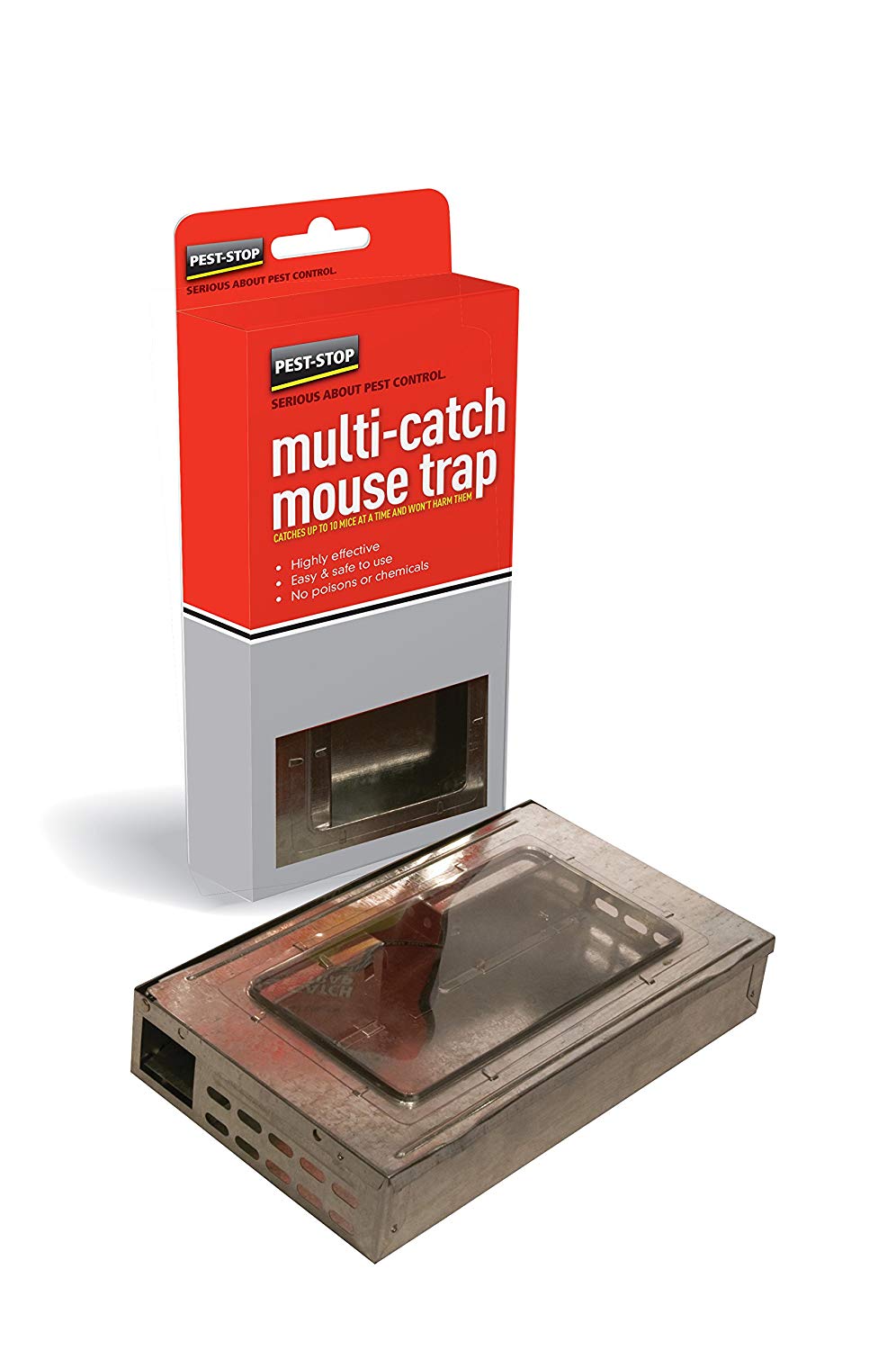 Pest-Stop Multi Catch Metal Humane Mouse Trap, Traps for Indoors and Outdoors, Galvanised Steel Durable Reusable Traps