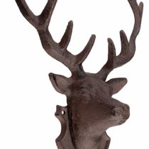 Esschert Design DB44 Wall Décor Deer, ant. Brown, 9.3 in*8.5 in*3.5 in