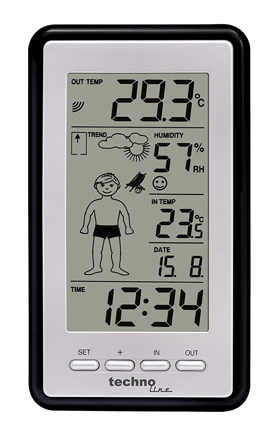 Technoline WS 9632-IT Weather Station with cllock (manual setting)