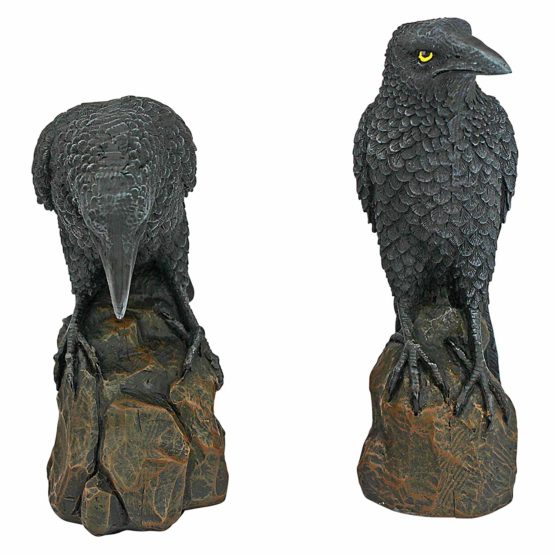 Design Toscano CL6170 Mystic Night Raven Gothic Statues, 15 cm, Set of Two, Polyresin, Full Colour - Image 3