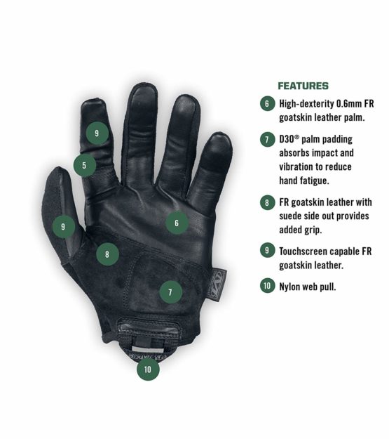 Mechanix Wear SS-SMS-9004866 Tactical Specialty Breacher Gloves (Medium, All Black) FR Combat, Covert - Image 3