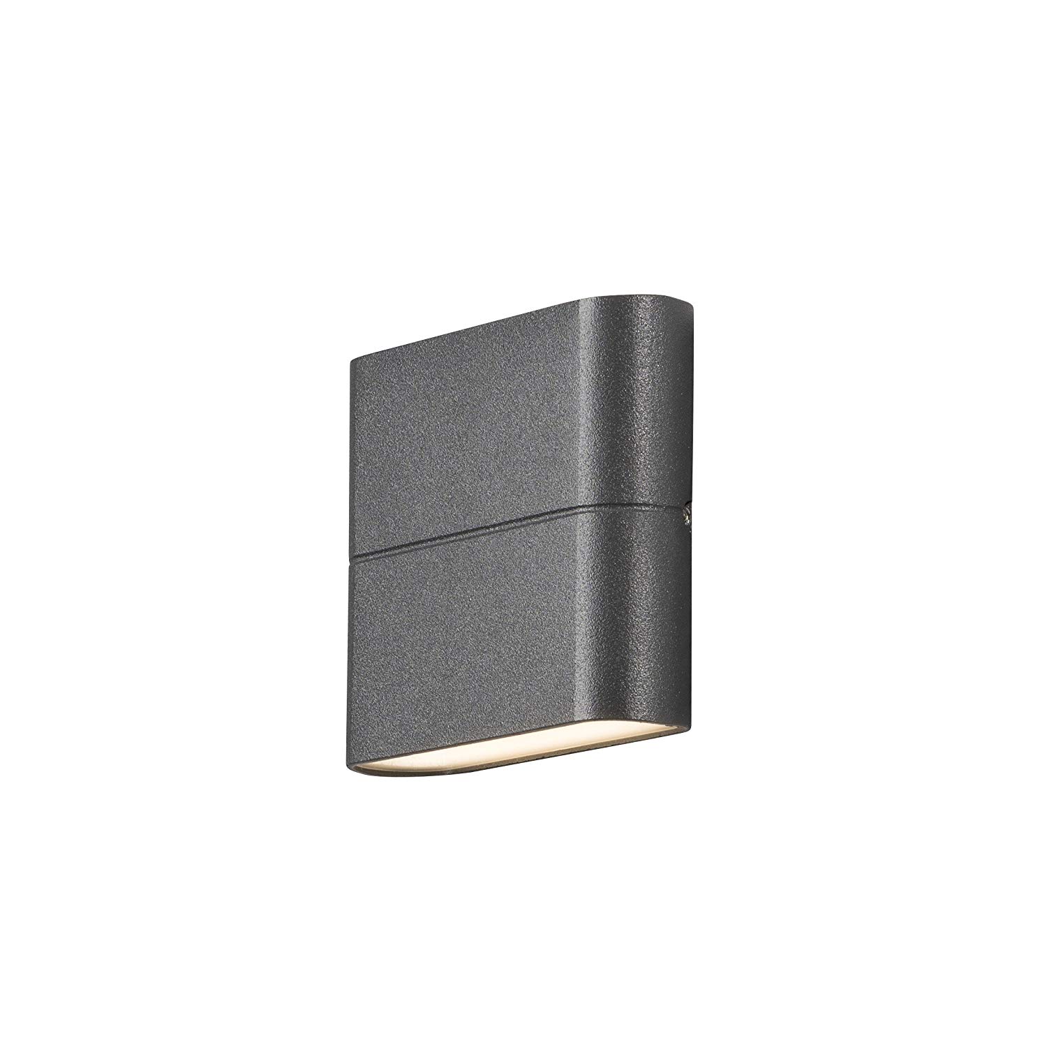 Konstsmide Outdoor Wall Light Mains Powered/Chieri Small Up Down/LED High Power 2 x 3 W Lamp/Clear Acrylic/Aluminium/IP54/Outside Light
